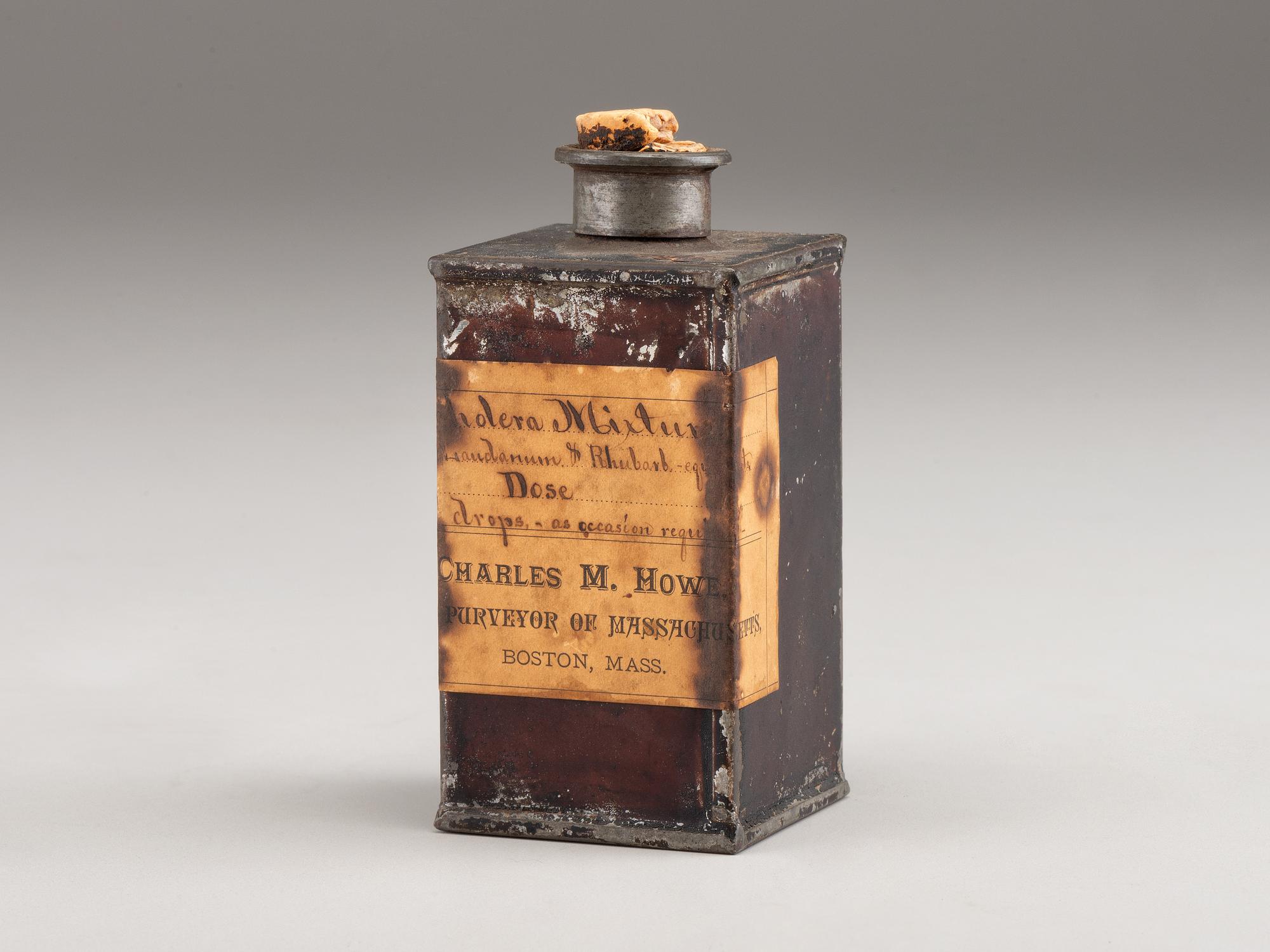 [CIVIL WAR -- MEDICINE]. Government issued "Cholera Mixture" tin.