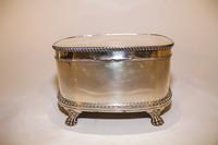 A Silver-Plate Table Casket. Height 5 3/4 inches.