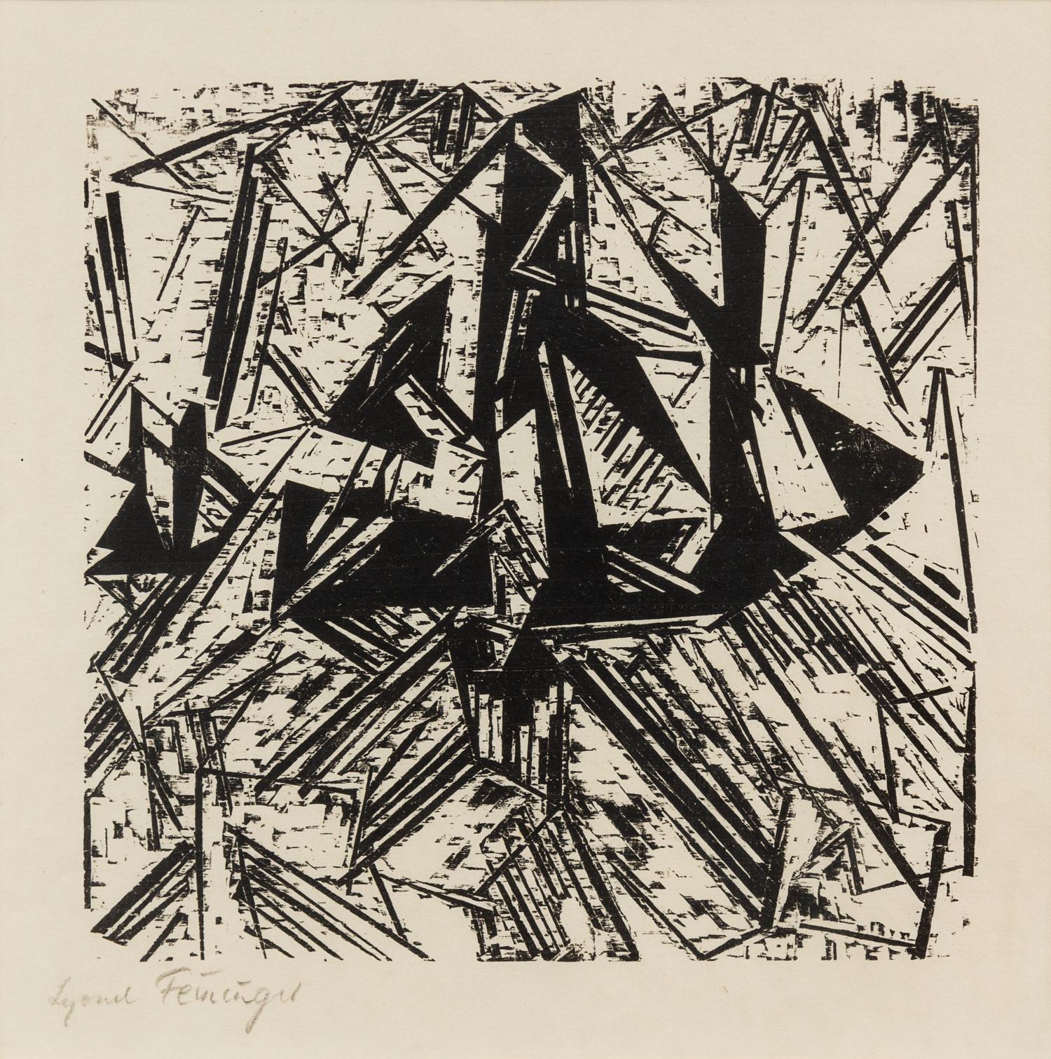 Lyonel Feininger, (German/American, 1871-1956), Barke Und Brig Auf See, 1918