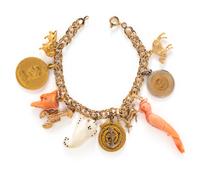 YELLOW GOLD CHARM BRACELET