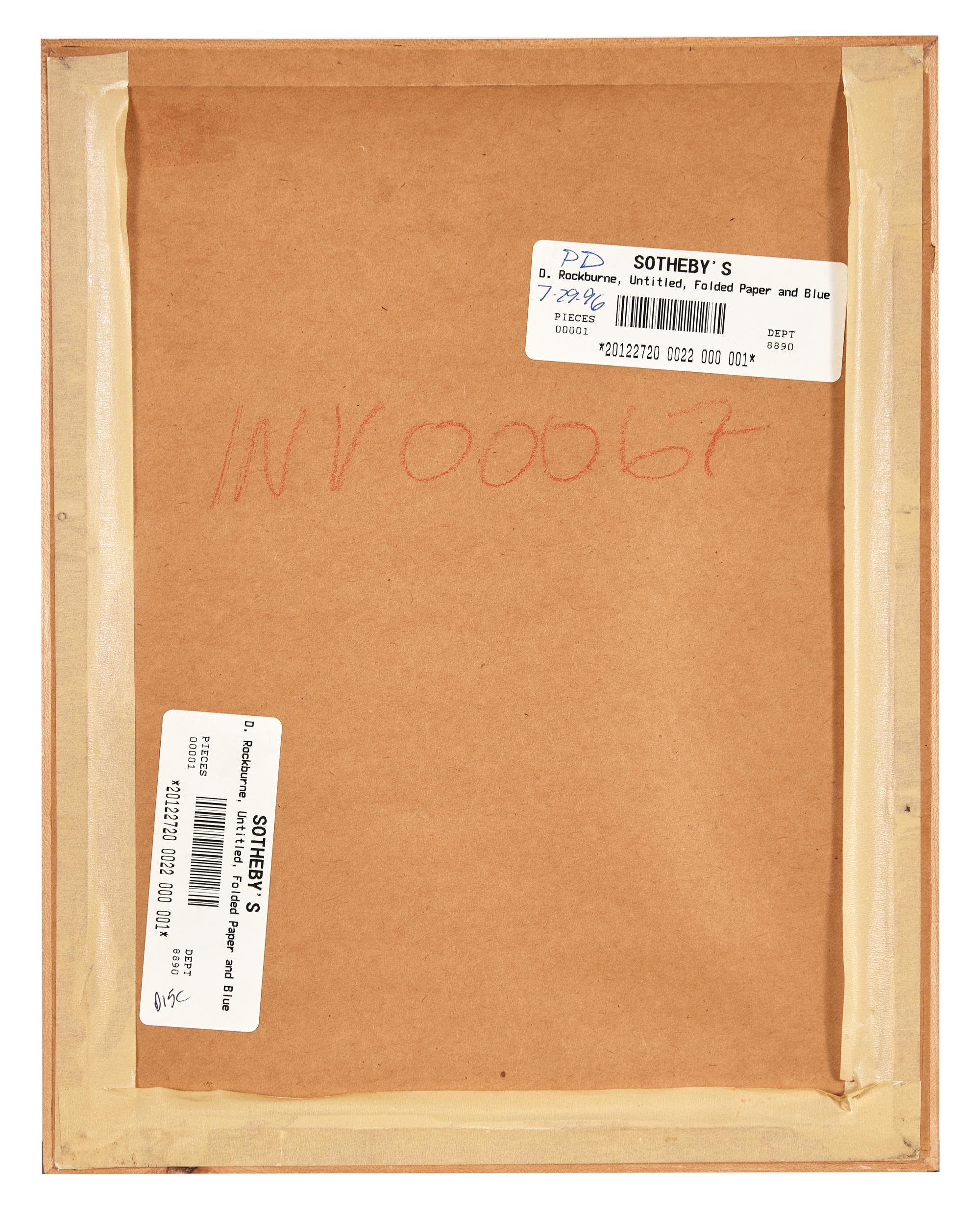 Untitled (Folded Paper and Blue Line), 1973-80