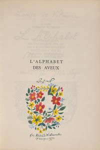 [Art] [Hugo, Jean] Vilmorin, Louise de. L'Alphabet des aveux