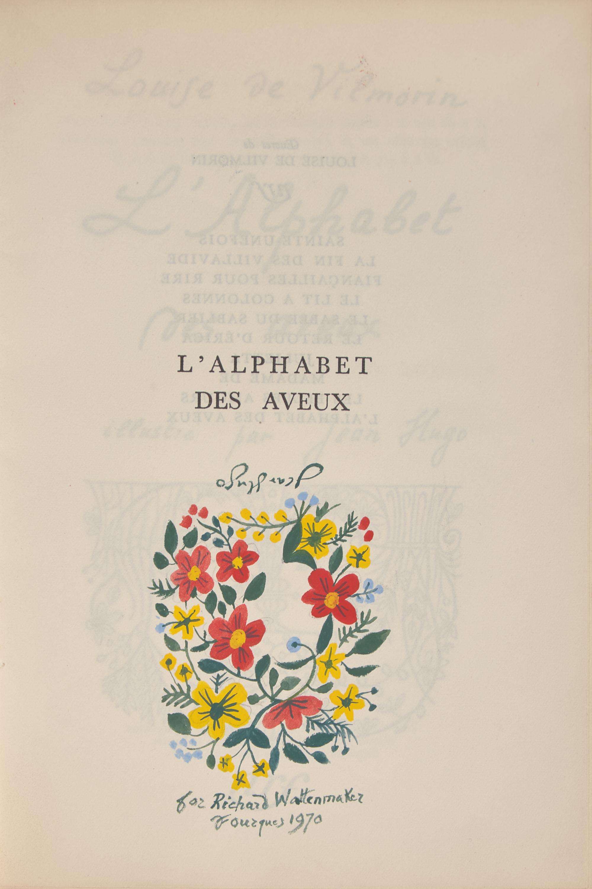 [Art] [Hugo, Jean] Vilmorin, Louise de. L'Alphabet des aveux