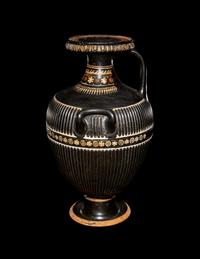 An Apulian Gnathian-Ware Ribbed Hydria