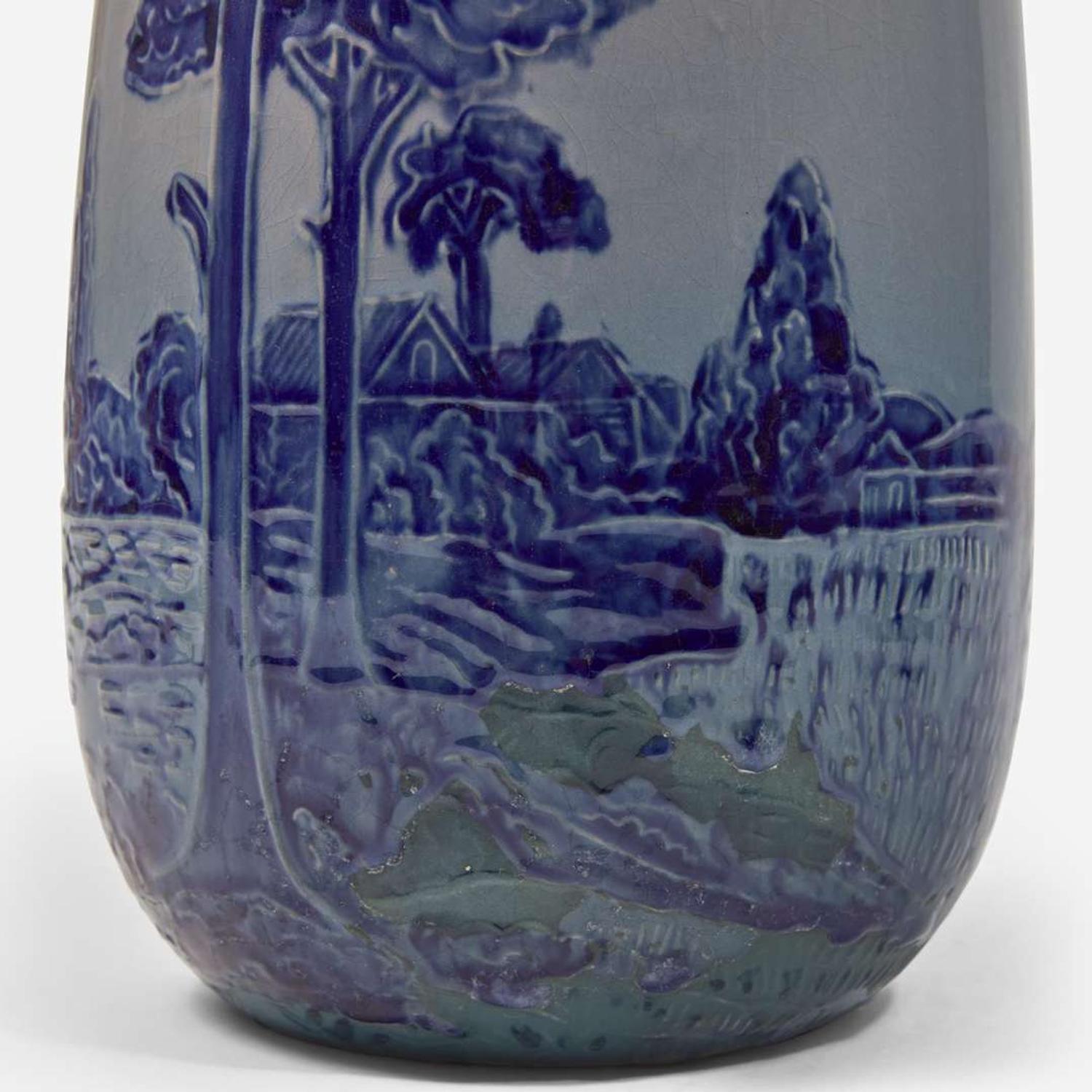 Frederick Hurten Rhead (British-American, 1880-1942) A Vase and Teapot, Weller Pottery, USA, 1904