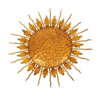A Gilt Metal Sunflower Ceiling Fixture