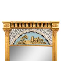 A Regency Giltwood and Verre Eglomise Pier Mirror