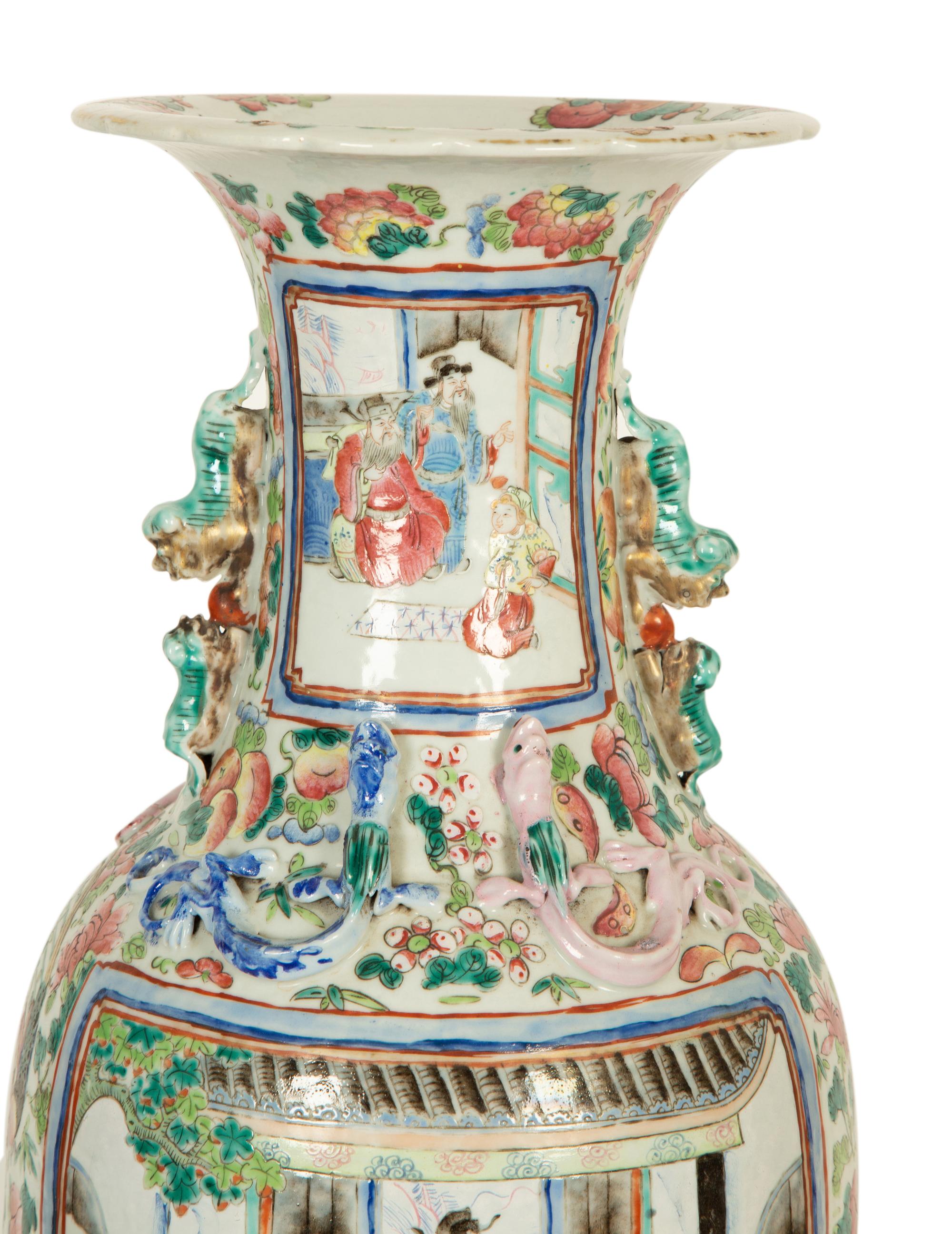 A Large Chinese Famille Rose Porcelain Vase