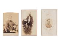 [CORBETT, Thomas H. ("Boston") (1832-1894)]. A group of 3 CDVs, ca 1865.