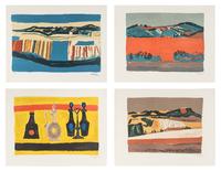 A Group of Four Prints ( Untitled Blue Landscape; Paysage; Nature Morte; Cortablon) , 1969