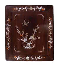 A Set of Chinese Rosewood and Mother-of-Pearl Inlaid Furniture
