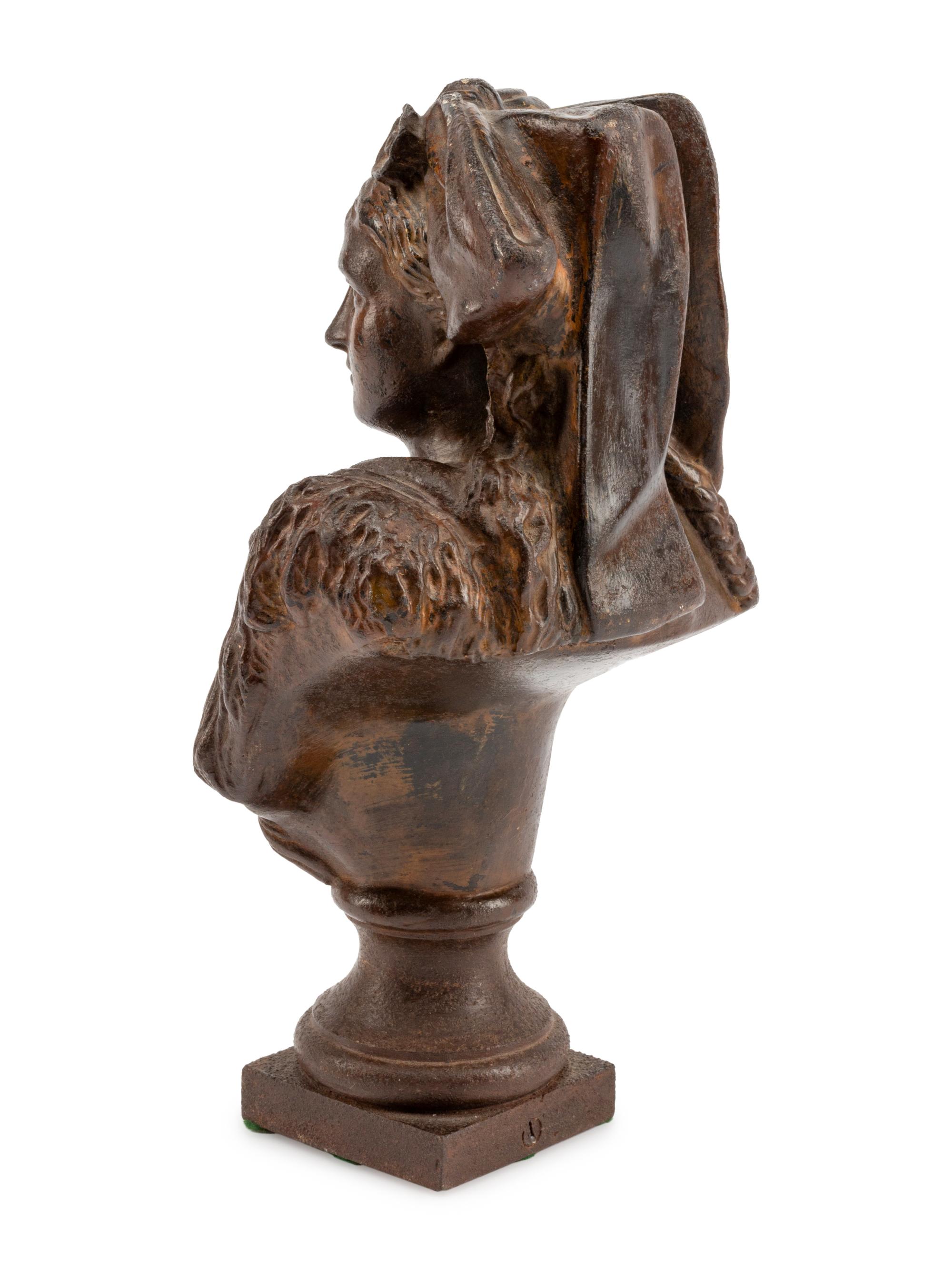 A Victorian Cast Iron Bust