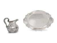 A Gorham Martelé Silver Pitcher and Tray