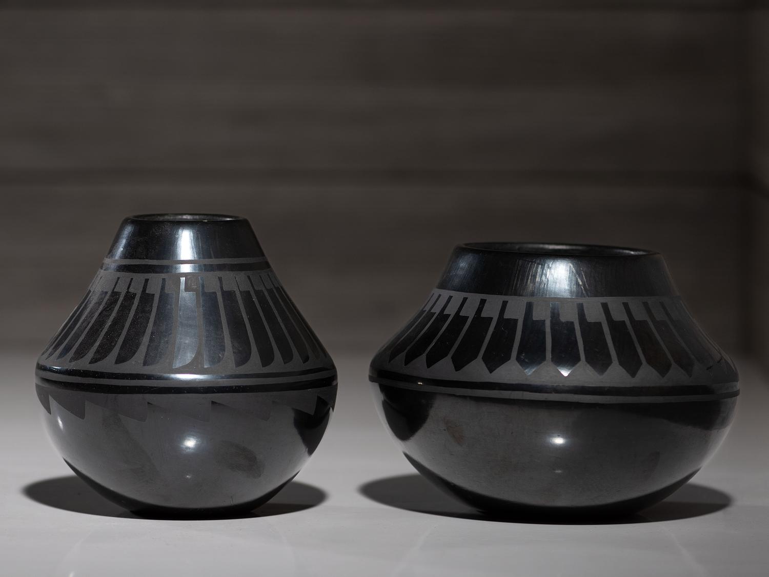Blackware Pottery Jars