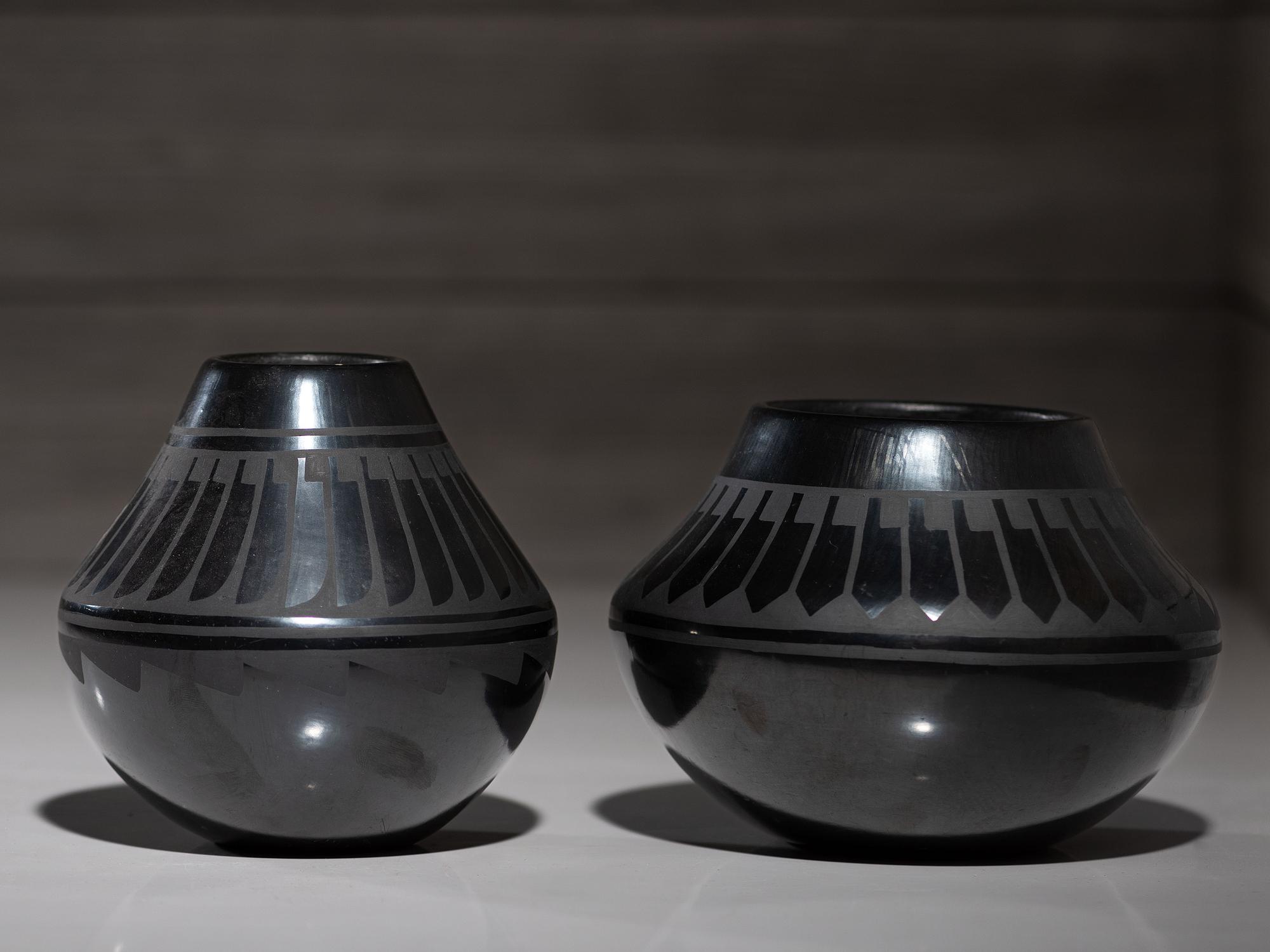 Blackware Pottery Jars