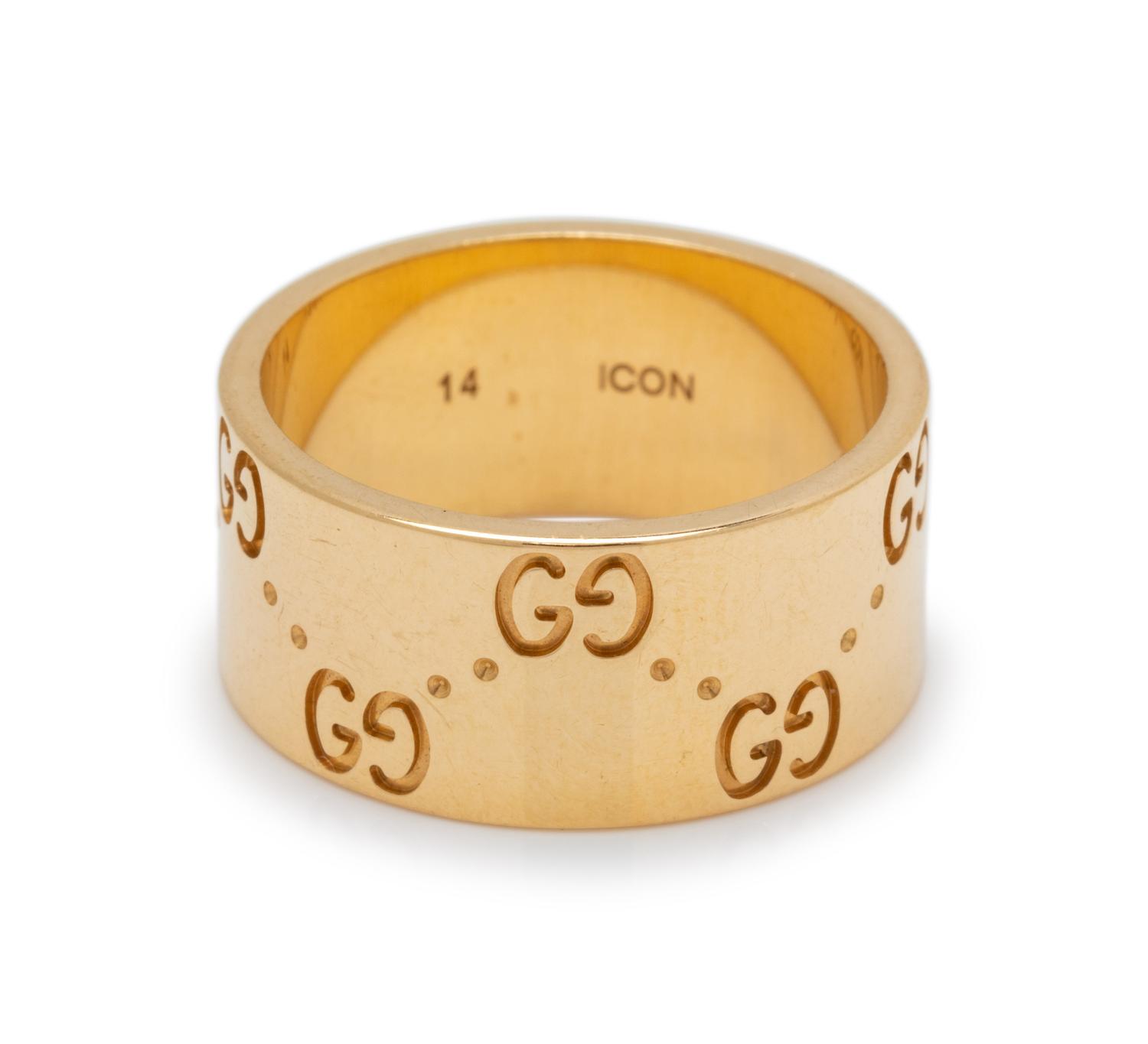 GUCCI, YELLOW GOLD RING