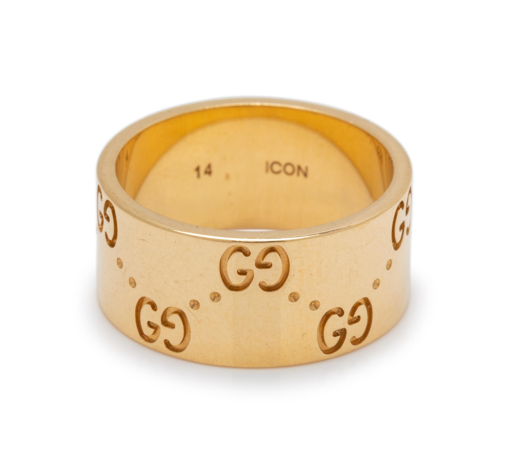 GUCCI, YELLOW GOLD RING