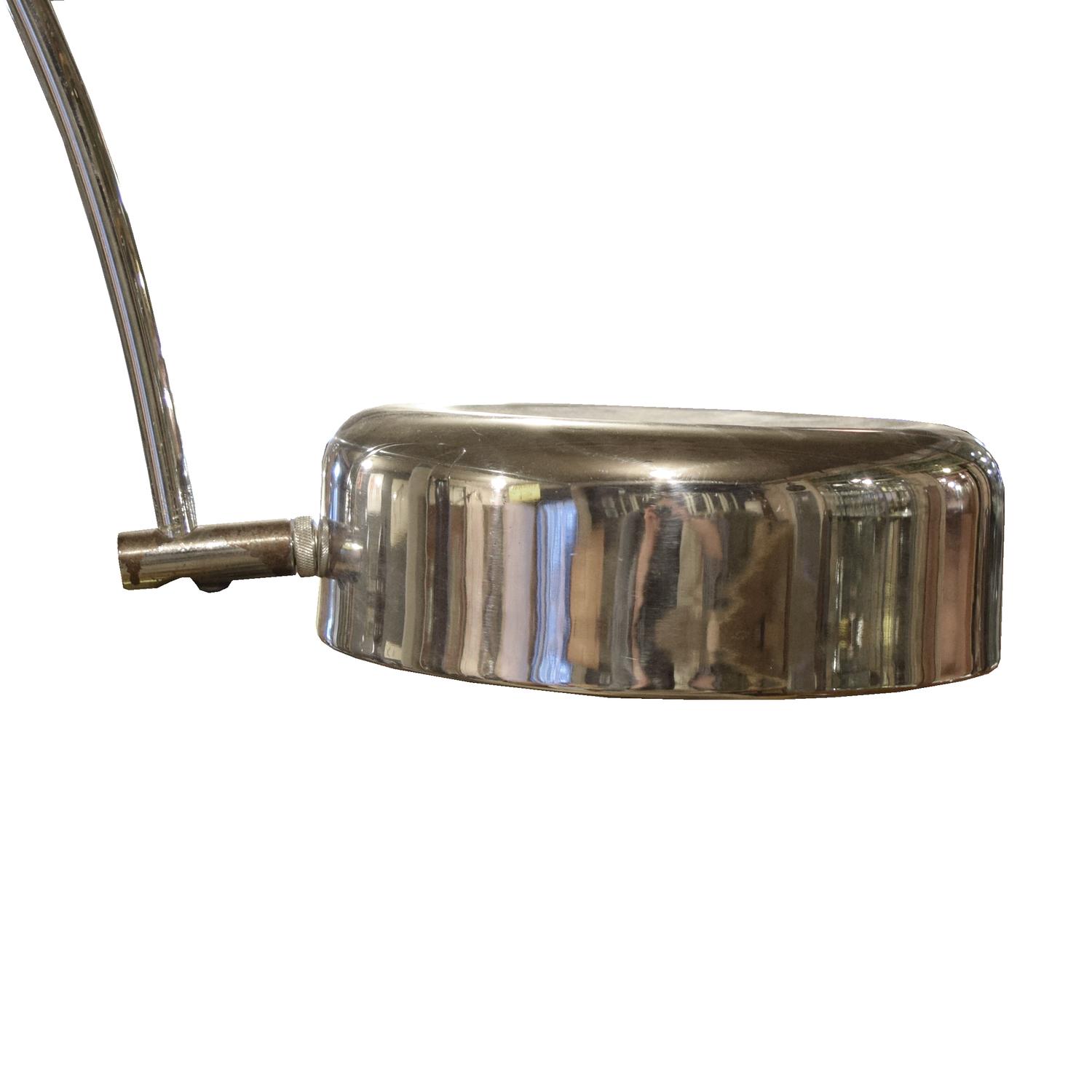 A Mid-Century Chrome Floor Lamp 74" W x 13" D x 85" H — Italy, Mid-20th Century