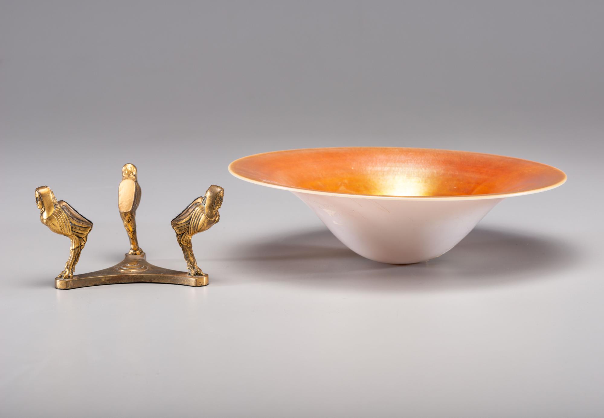 Bowl, together with Figural Stand