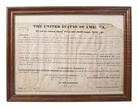 [VAN BUREN, Martin (1782-1862)]. A group of 2 secretarially signed land grants.