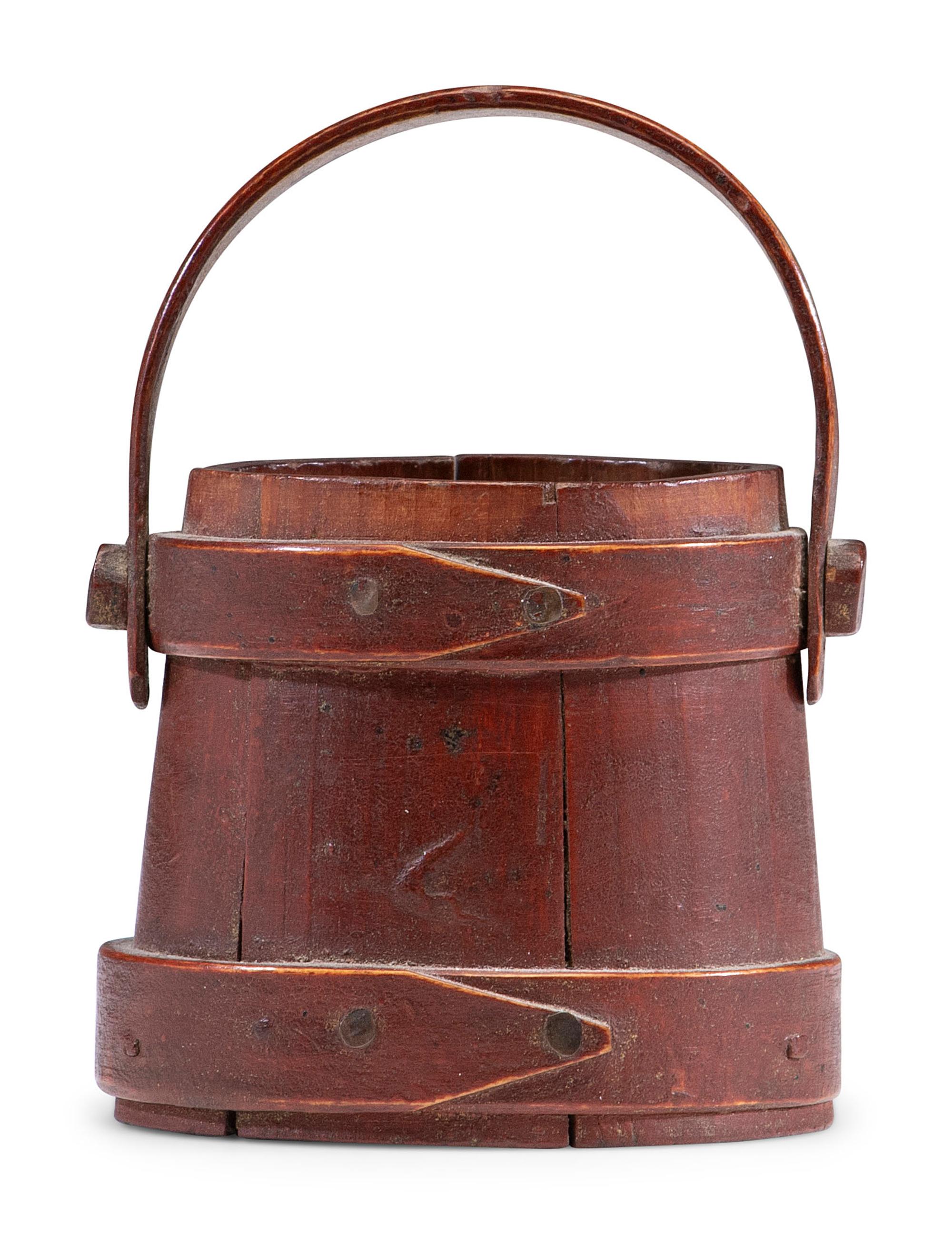 A Red Painted Miniature Firkin