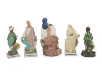 Five Staffordshire Figures of Women