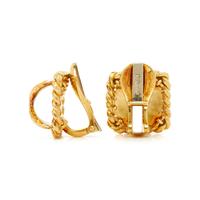 DAVID WEBB, YELLOW GOLD AND ROCK CRYSTAL CLIP EARRINGS