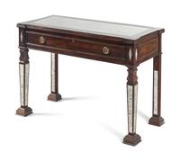 A Continental Mahogany Mirror-Inset Pier Table
