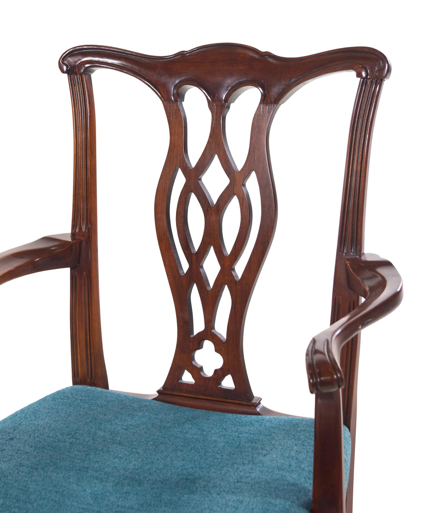 Three George III Style Mahogany Dining Chairs