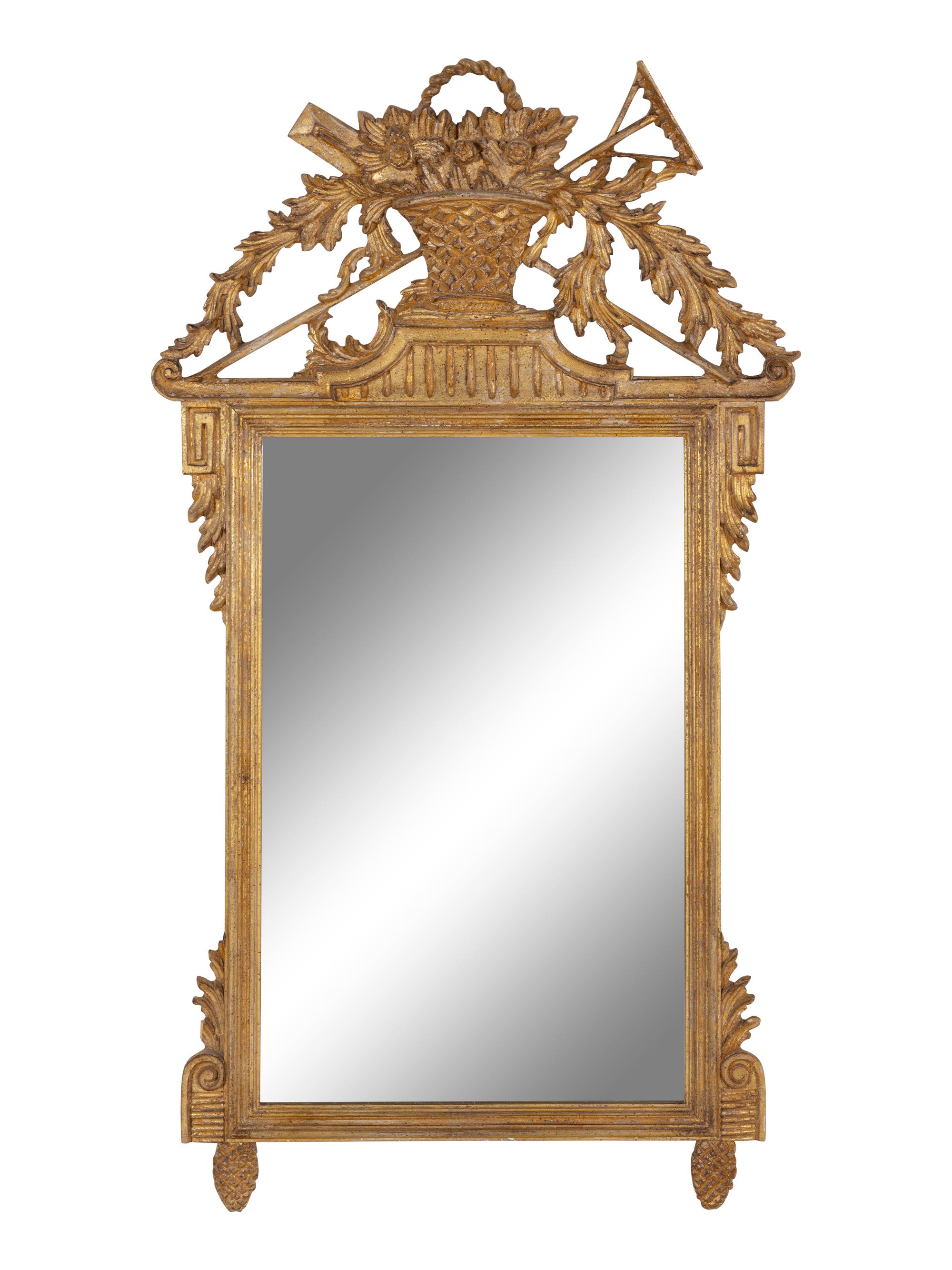 A Louis XVI Style Giltwood Mirror