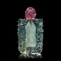 A Fine Chinese Carved Aquamarine Snuff Bottle, 19th Century