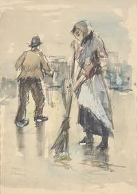 Isaac Israels (Dutch, 1865-1934) — The Sweeper