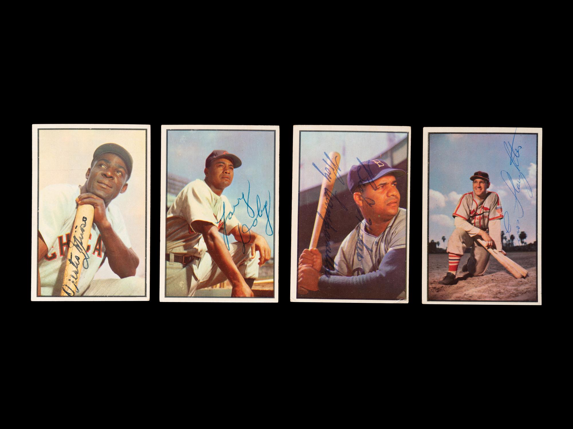 A Group of 96 Signed Autograph 1953 Bowman Baseball Cards Including Multiple Hall of Famers,