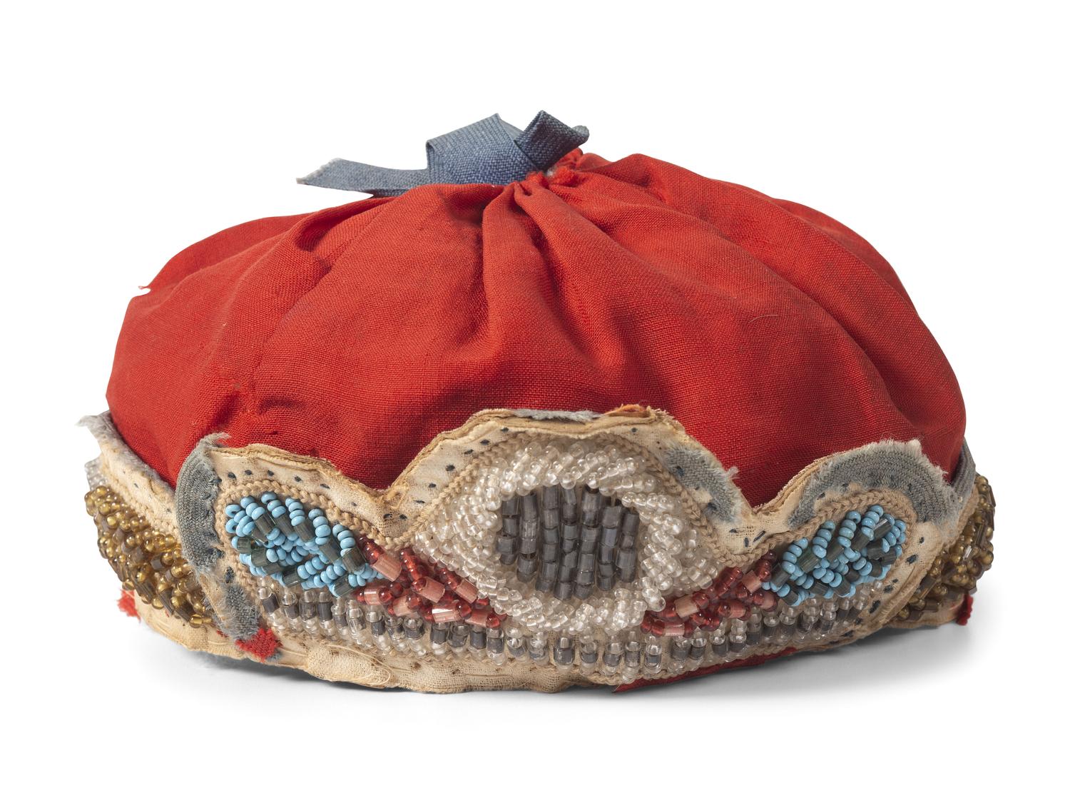 Anishinaabe and Tuscarora Beaded Cotton Caps