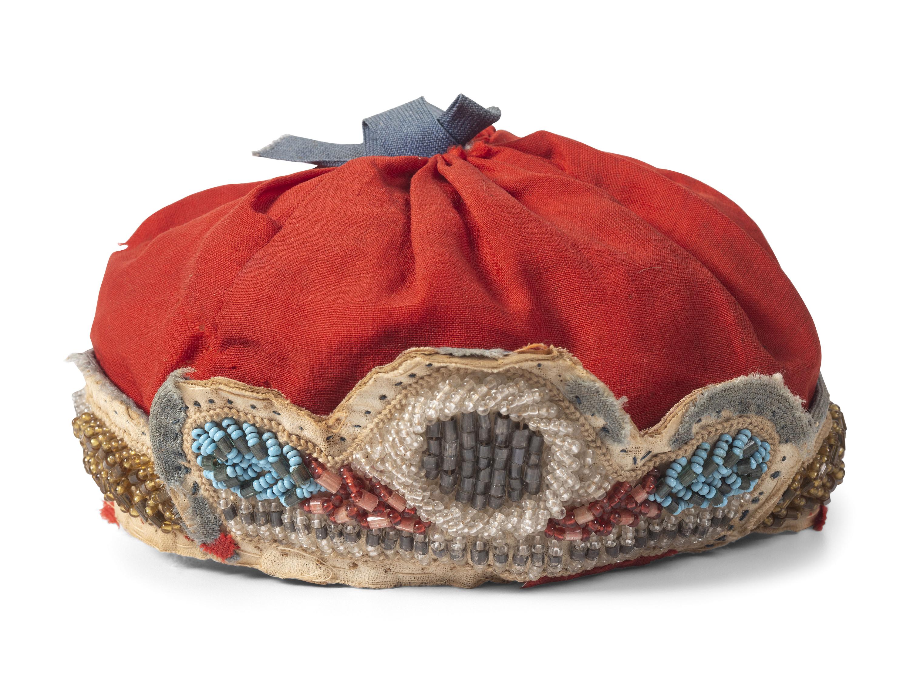 Anishinaabe and Tuscarora Beaded Cotton Caps