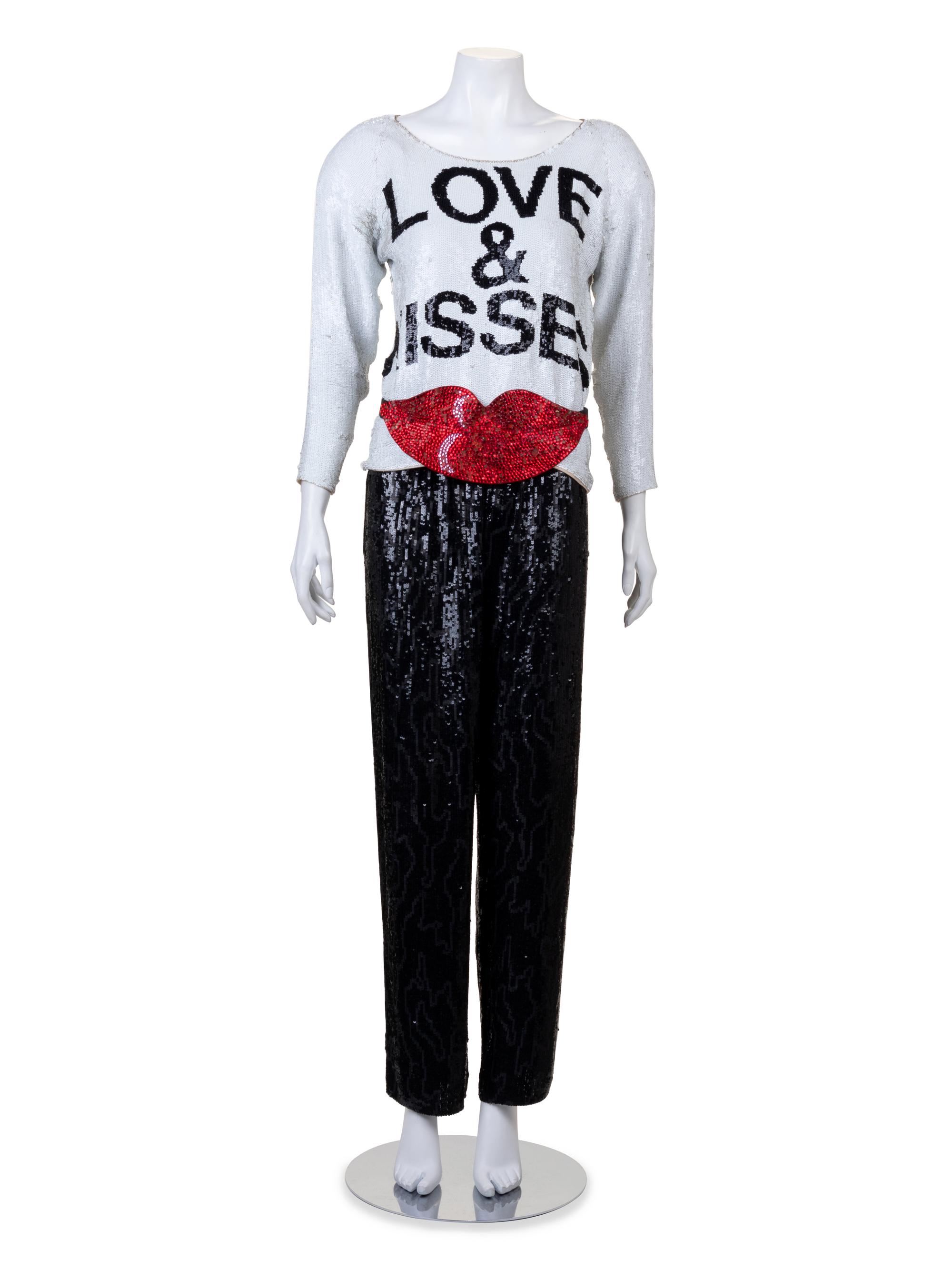 Geoffrey Beene 'Love & Kisses' Pant Ensemble, 1980-90s