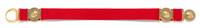 A Gianni Versace Red Canvas Belt, Medallions: 2.25" x 2.25"; Width: 2".