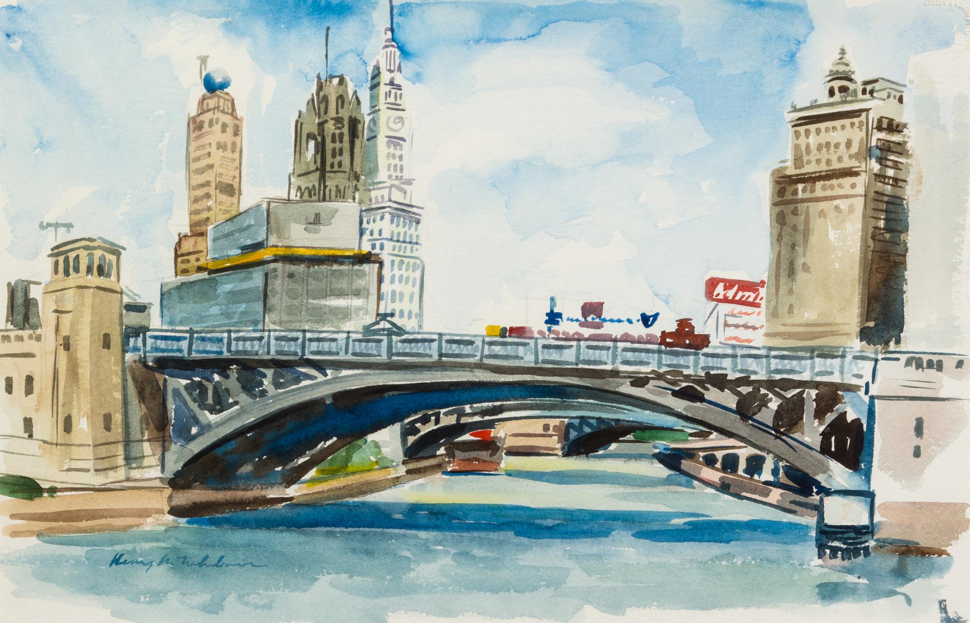 Henry Whitman, (American, 20th century), Michigan Avenue