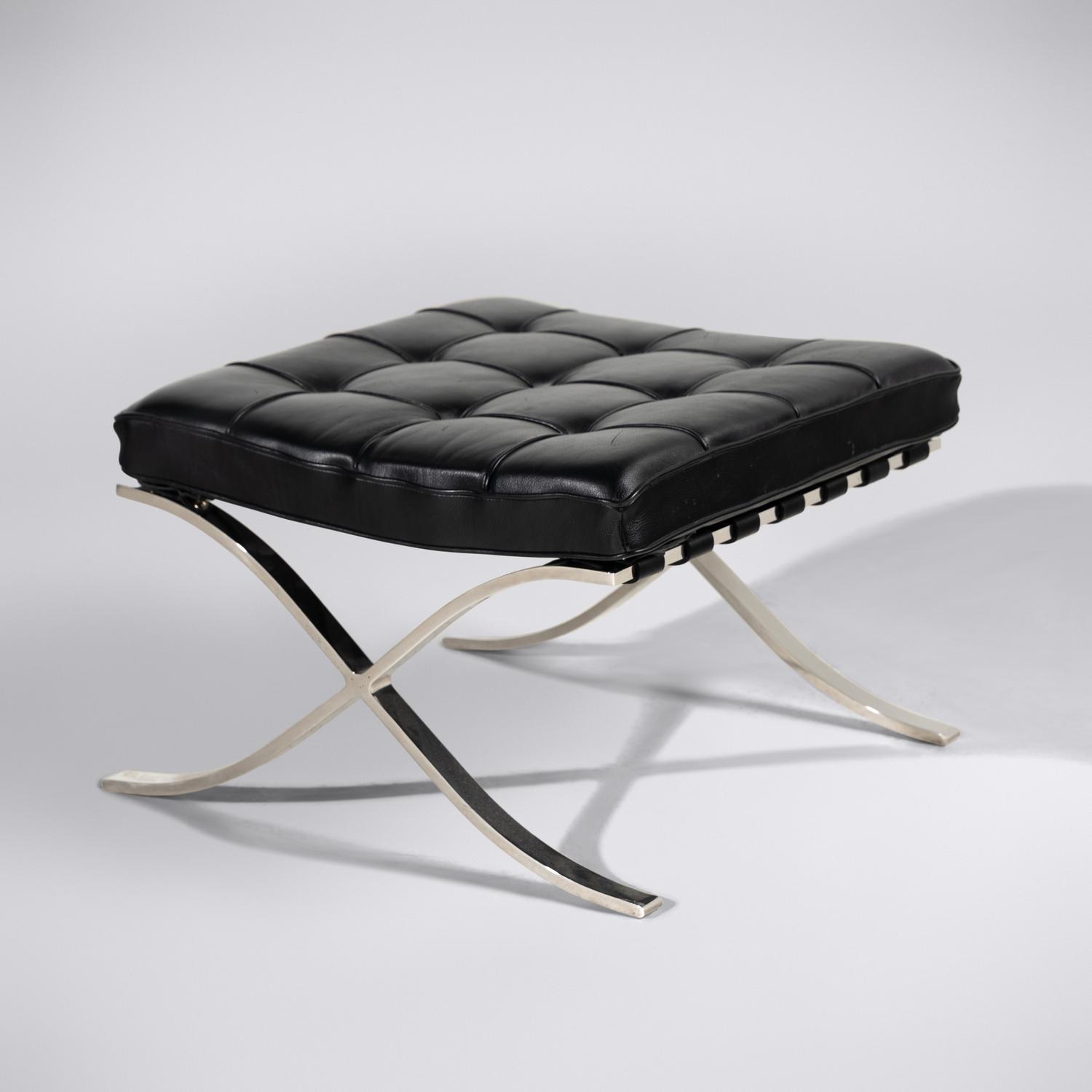 Pair of Barcelona Chairs with Ottoman and a Coffee Table for Knoll