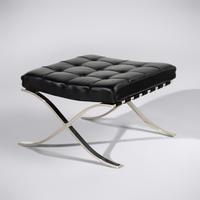 Pair of Barcelona Chairs with Ottoman and a Coffee Table for Knoll