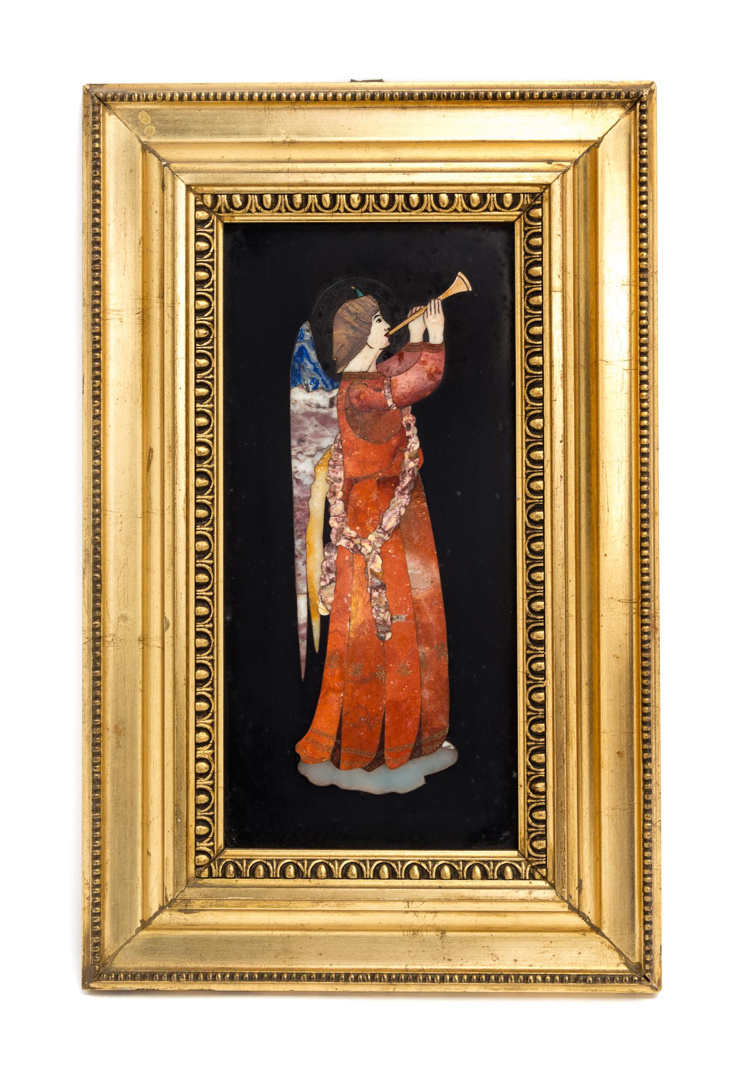 An Italian Pietra Dura Plaque 10 1/4 x 4 3/4 inches. — 20TH CENTURY