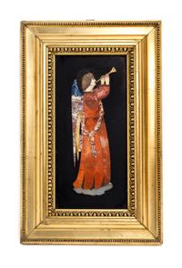 An Italian Pietra Dura Plaque 10 1/4 x 4 3/4 inches. — 20TH CENTURY