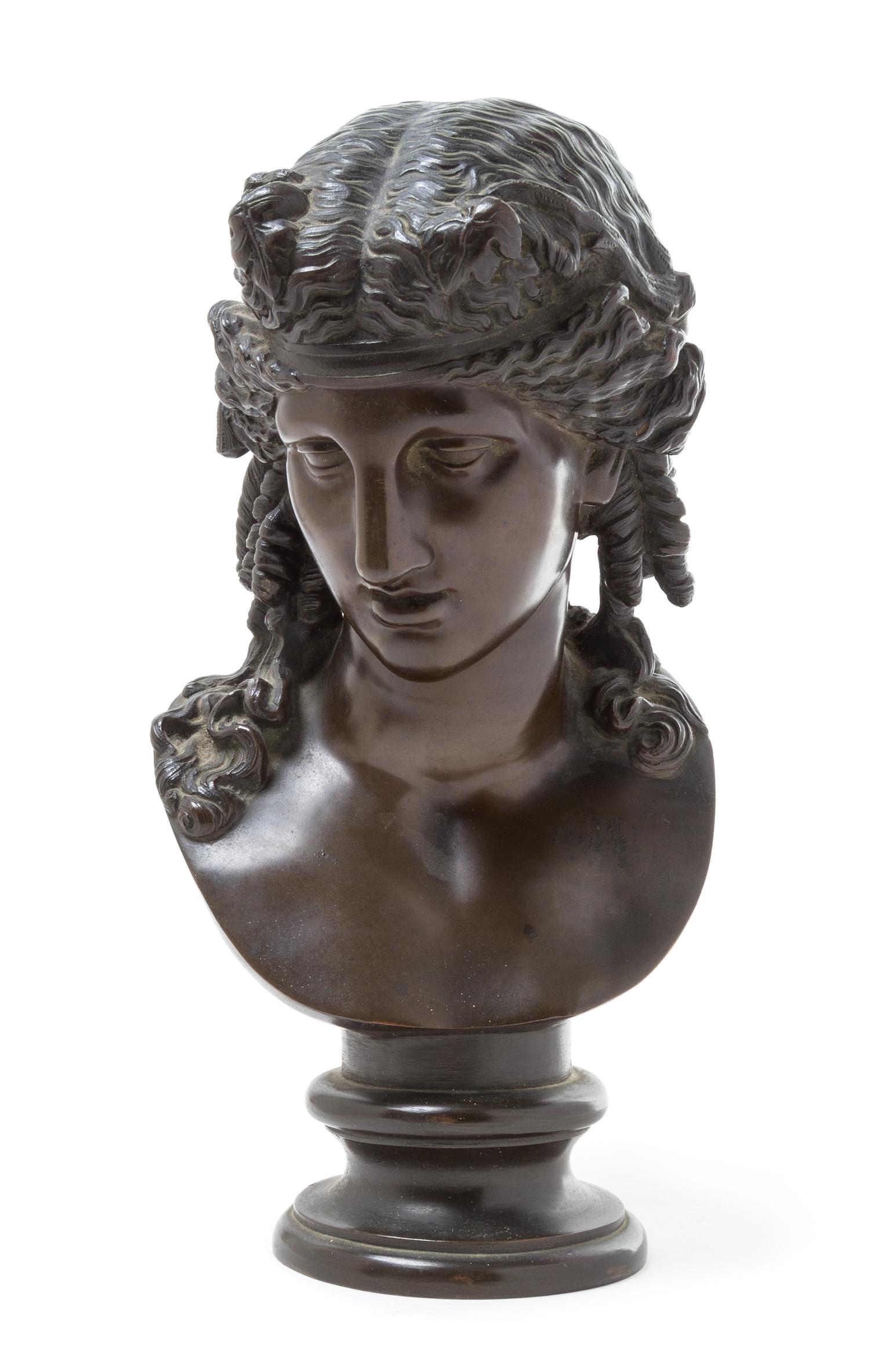 A Continental Bronze Bust Height 11 inches.