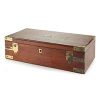 Brass-mounted mahogany surgical kit belonging to Dr. Alexander Peille Cahill 19th century