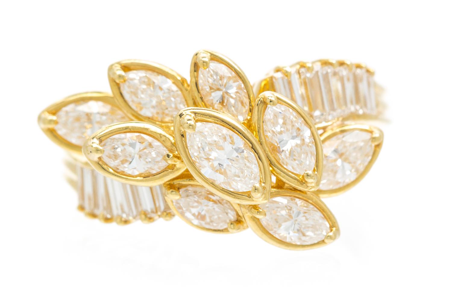 An 18 Karat Yellow Gold and Diamond Ring, Albithel, 4.20 dwts.