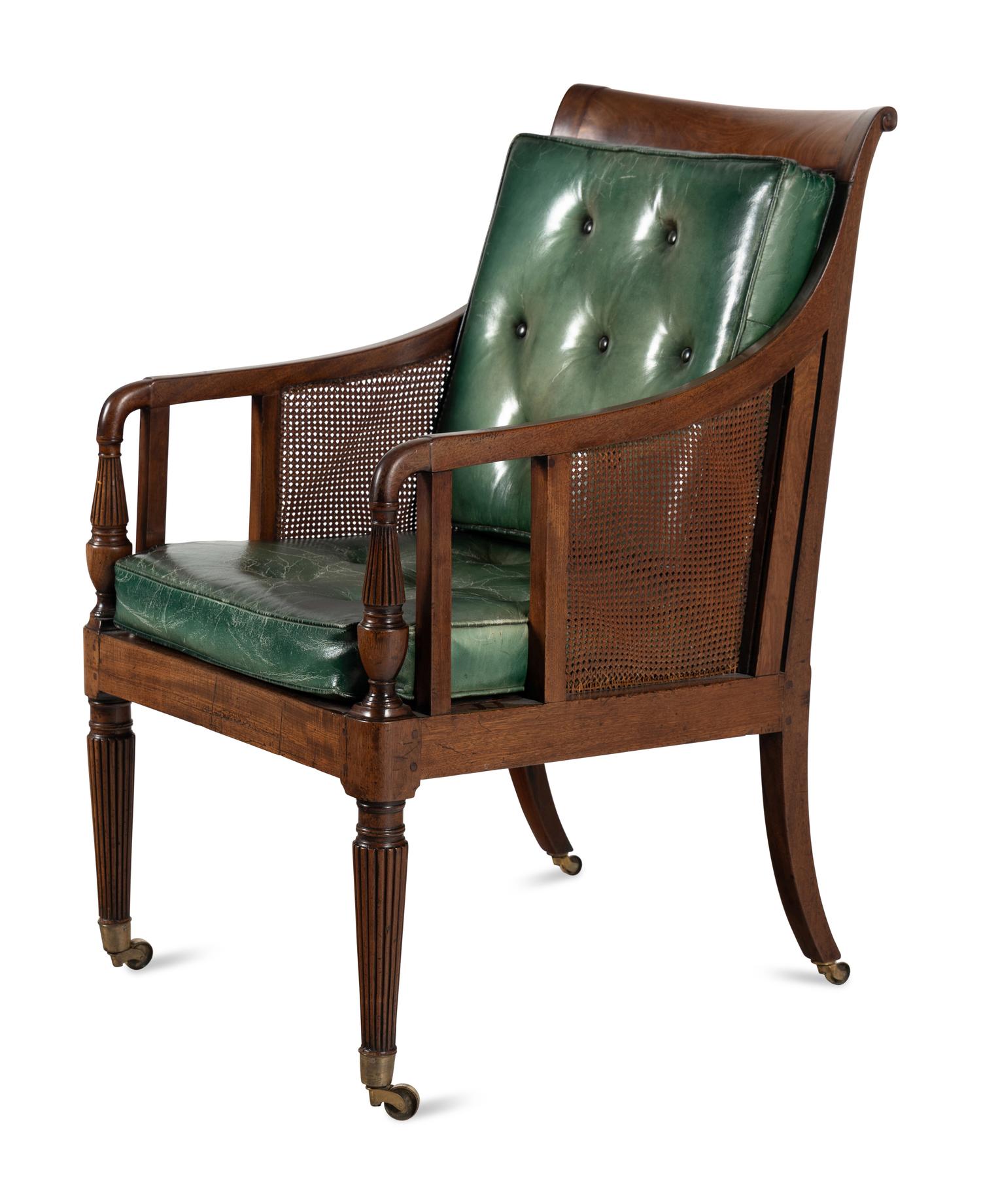 A William IV Carved Walnut Armchair