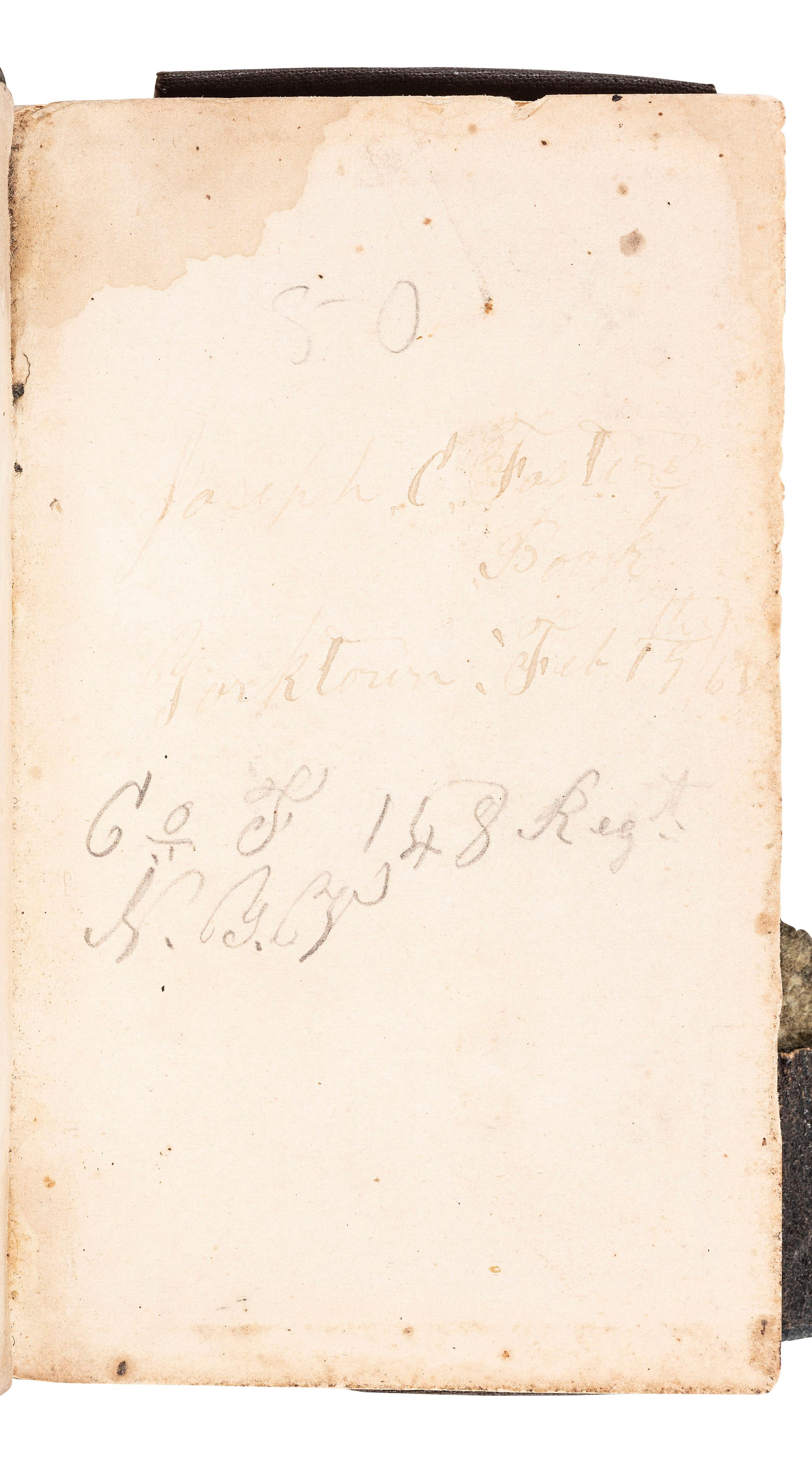 [CIVIL WAR]. 1864 diary of Private Joseph C. Foster, 148th New York Infantry, wounded at Battle of Chaffin's Farm.