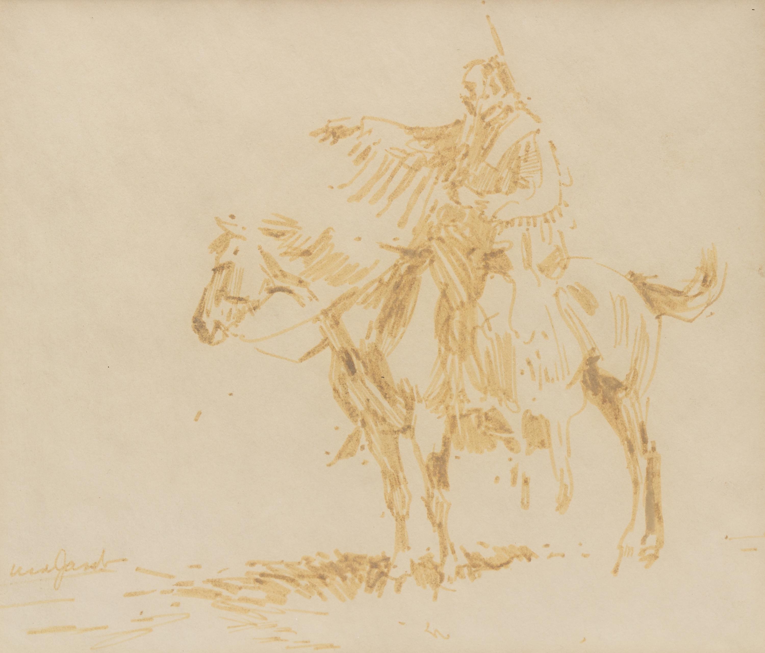 Five Works: Crow Woman , Blackfeet Chief , Five Riders , Portrait and Cheyenne Bust