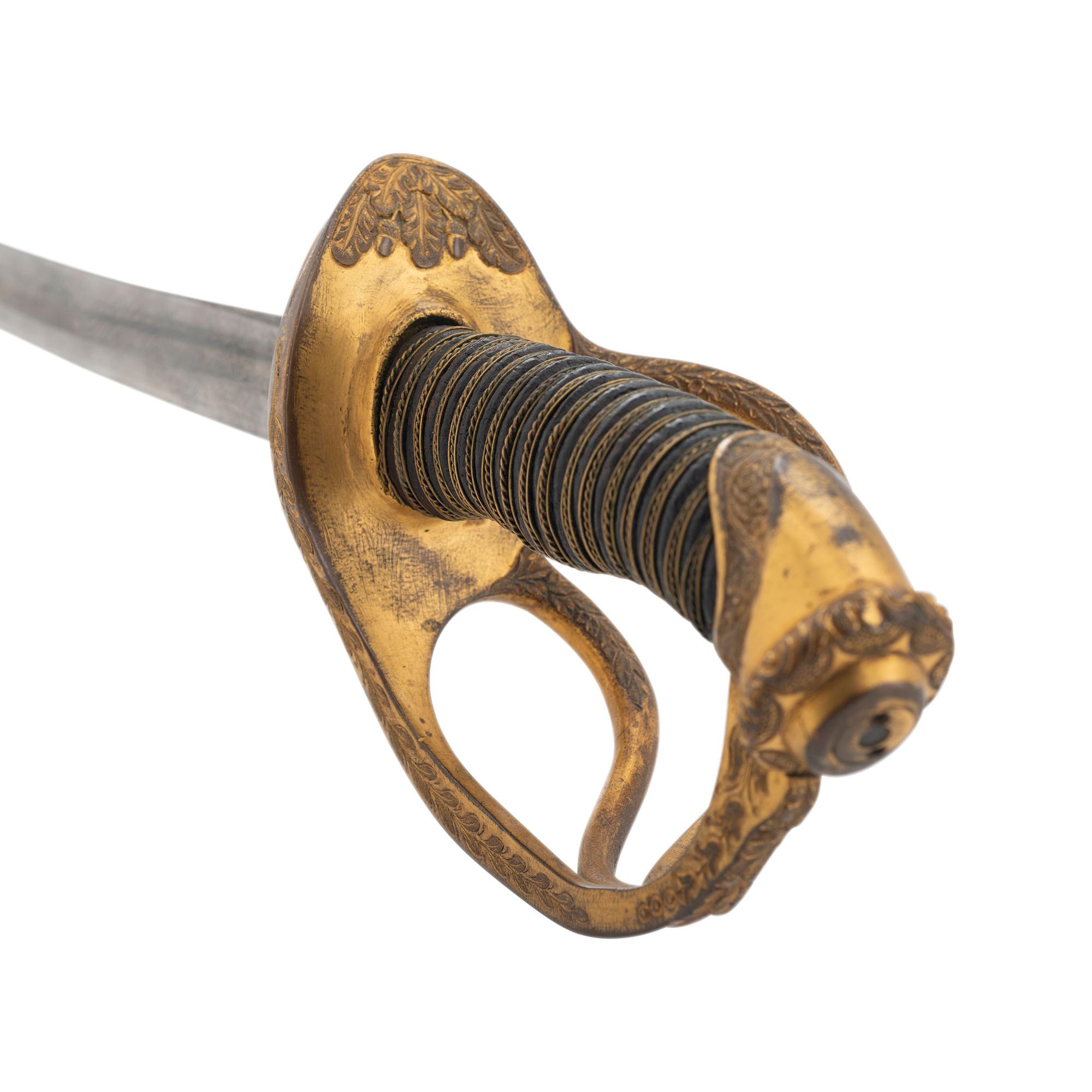 Sauerbier Cavalry Officers' Saber with Etched Blade Presentation to Lieutenant Sullivan 9th PA Cavalry - KIA at Tomkinsville, KY - Fighting John Hunt Morgan's Men