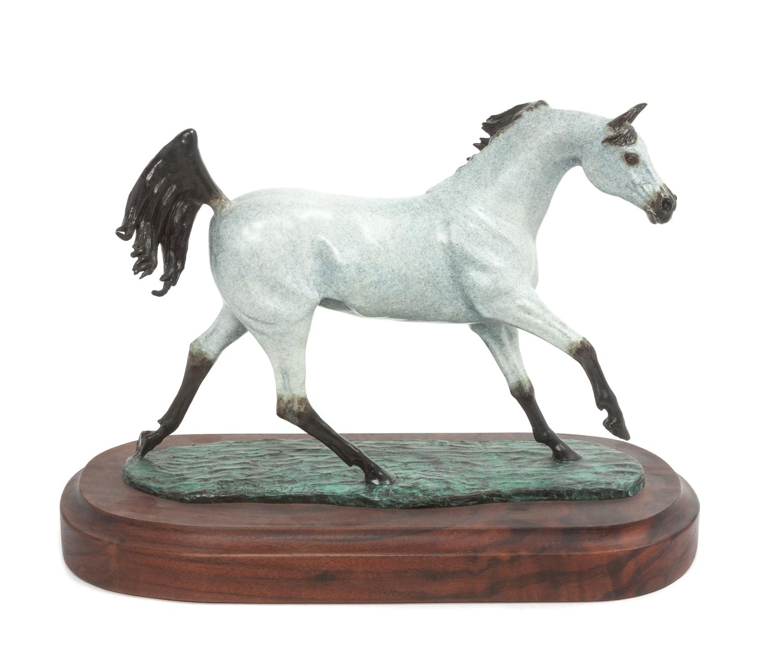 A Cold Painted Bronze Figure Width 14 inches. — SECOND HALF 20TH CENTURY